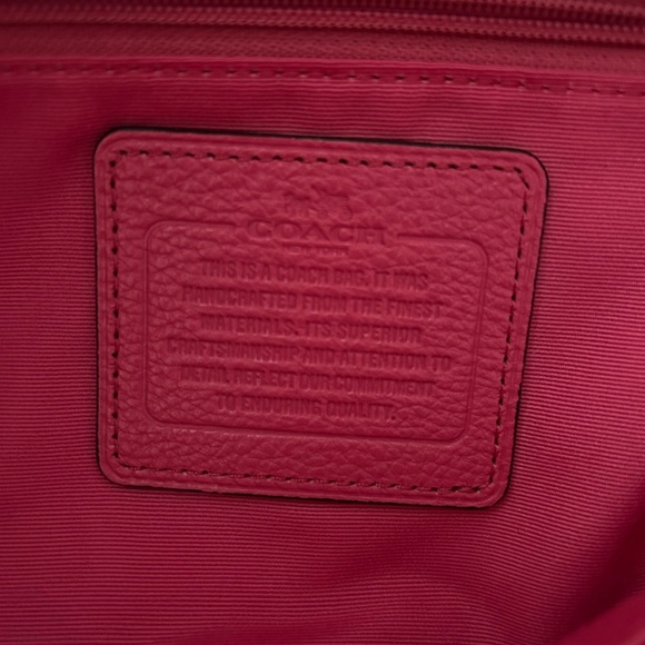 NEW COACH Authentic Kelsey Pink Pebbled Leather Bag - Picture 6 of 6